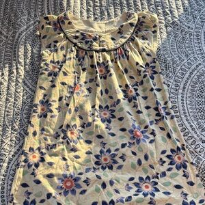 Tea Collection Cream and Blue Floral Dress